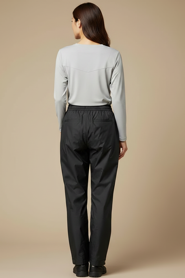 Pantalon De Pluie Noir Imperméable Ample Décontracté Femme - Polyester - vue 2