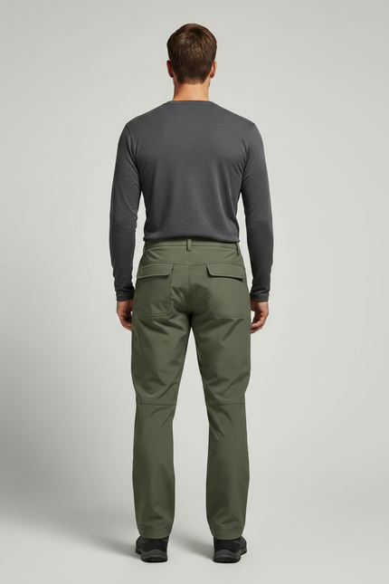 Pantalon De Pluie Vert Militaire Cargo Imperméable Homme Hiver - Kaki Polyester - vue 2