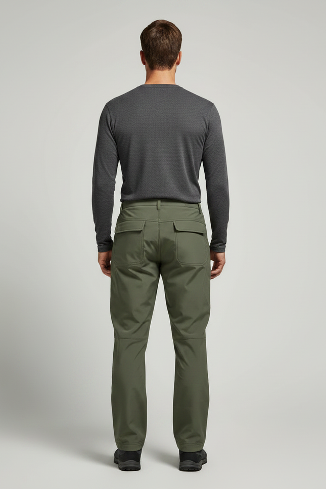 Pantalon De Pluie Vert Militaire Cargo Imperméable Homme Hiver - Kaki Polyester - vue 2