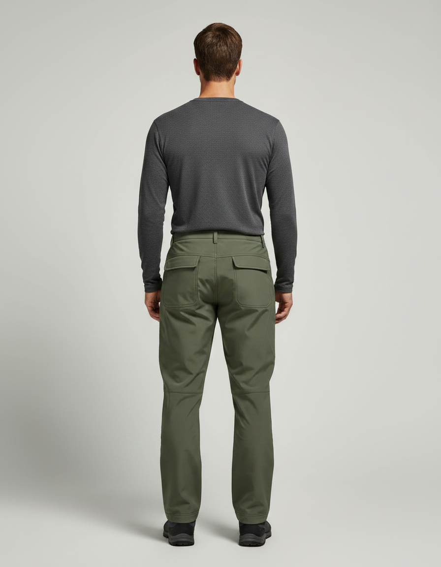 Pantalon De Pluie Vert Militaire Cargo Imperméable Homme Hiver - Kaki Polyester - vue 2