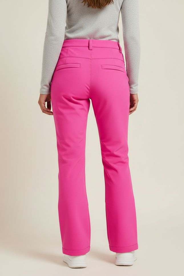 Pantalon De Pluie Fuchsia Doublé Polaire Évasé Femme - Rose Polyester - vue 2