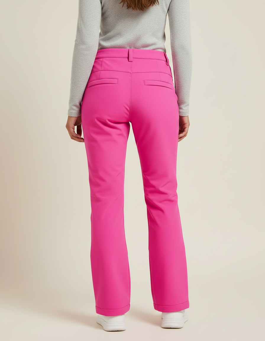 Pantalon De Pluie Fuchsia Doublé Polaire Évasé Femme - Rose Polyester - vue 2