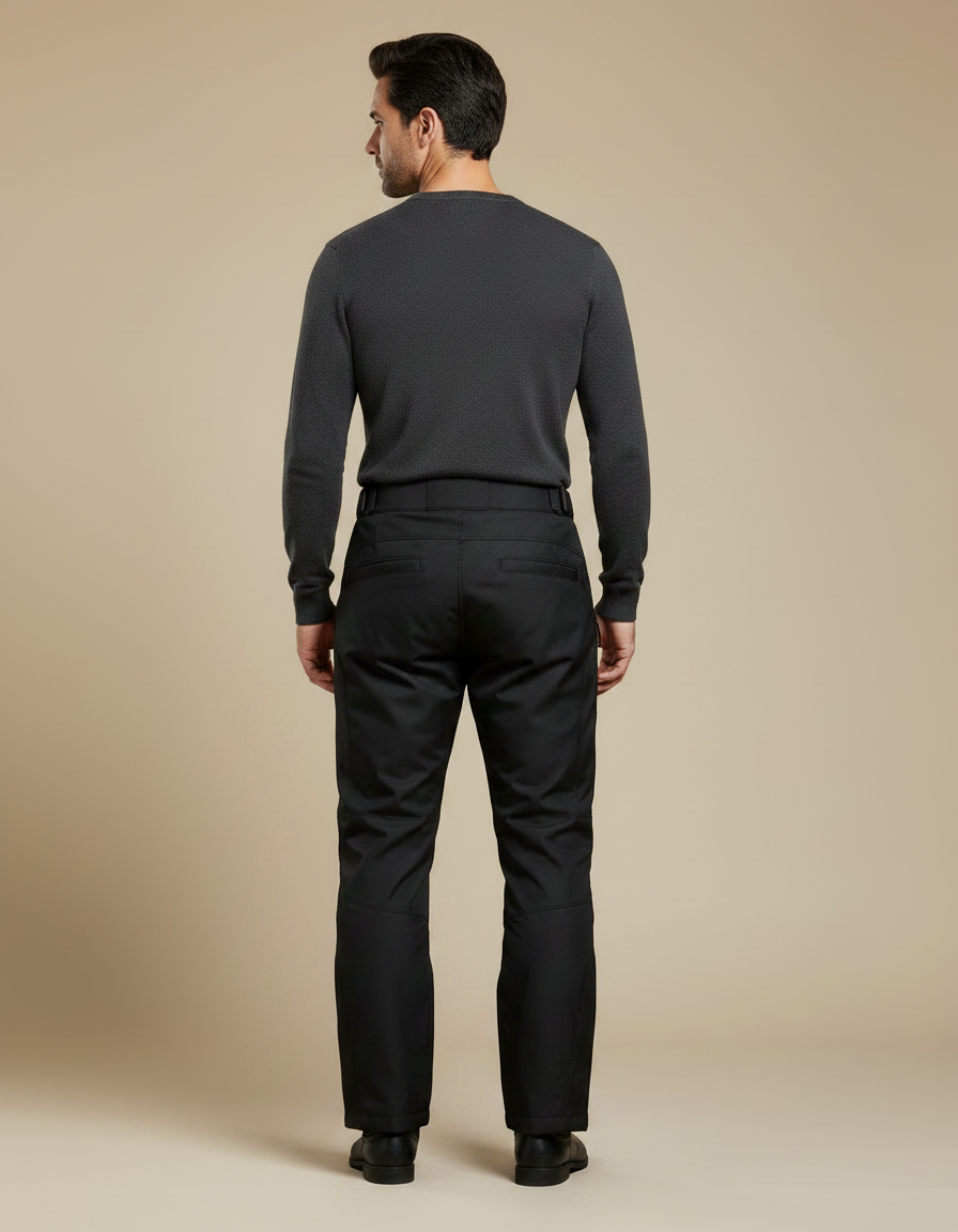 Pantalon De Pluie Noir Réfléchissant Moto Homme - Polyester - vue 2