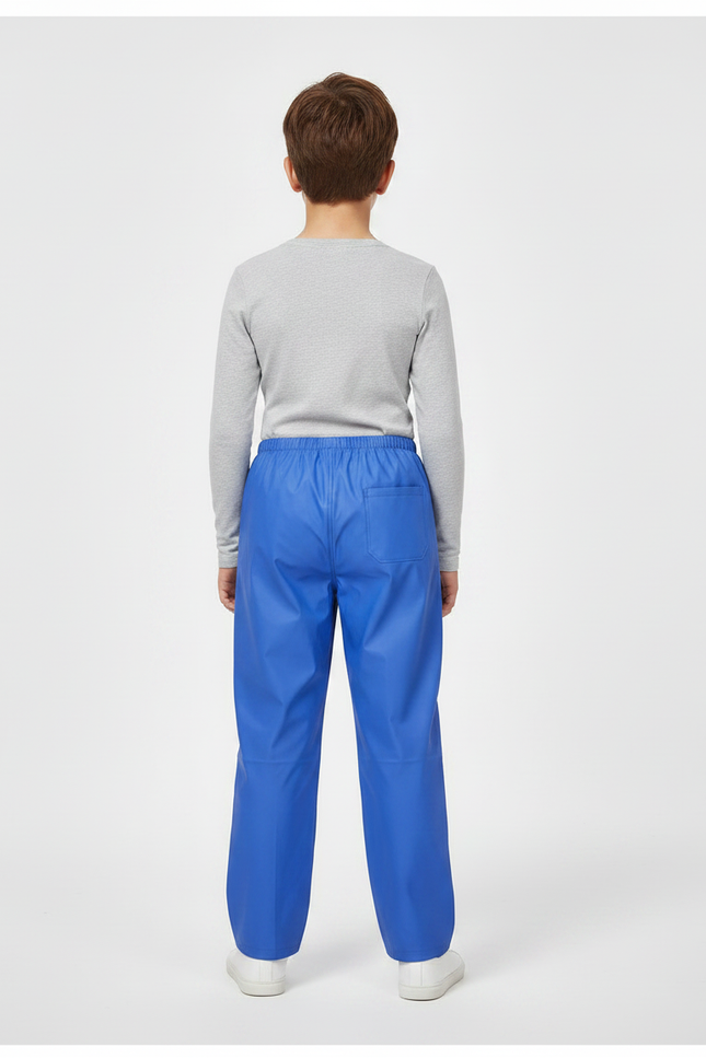 Pantalon De Pluie Bleu Imperméable Enfant Léger Ample - Polyester - vue 2