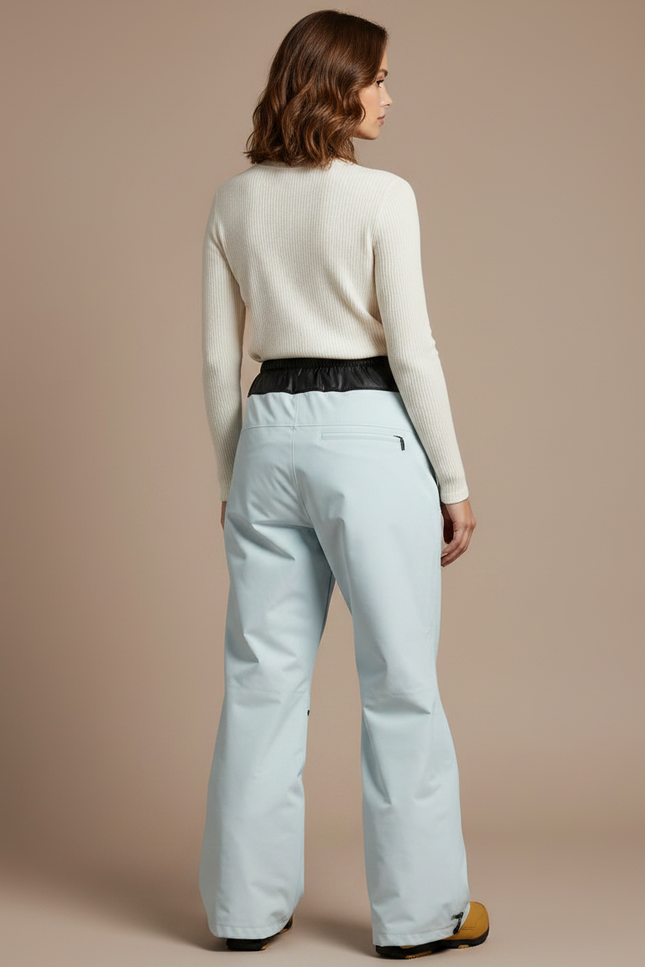 Pantalon De Pluie Bleu Clair Ample Ceinturé Imperméable Femme - Polyester - vue 2