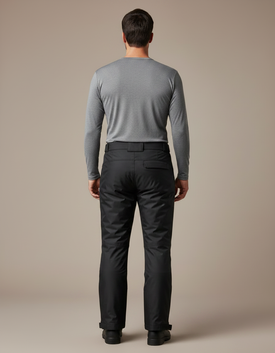 Pantalon De Pluie Noir Imperméable Sportif Homme Réfléchissant - Polyester - vue 2