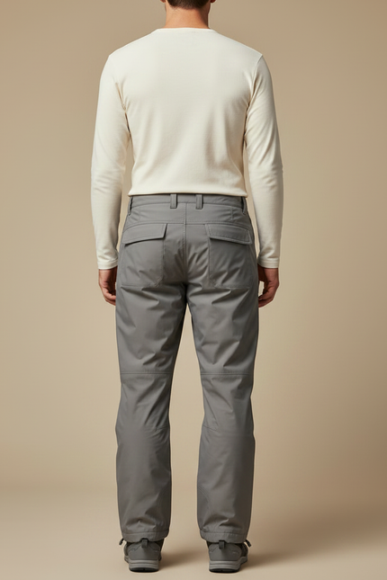 Pantalon De Pluie Gris Imperméable Unisexe Coupe Droite Sport - Polyester - vue 2
