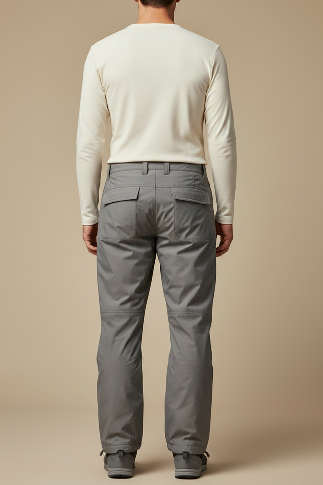 Pantalon De Pluie Gris Imperméable Unisexe Coupe Droite Sport - Polyester - vue 2