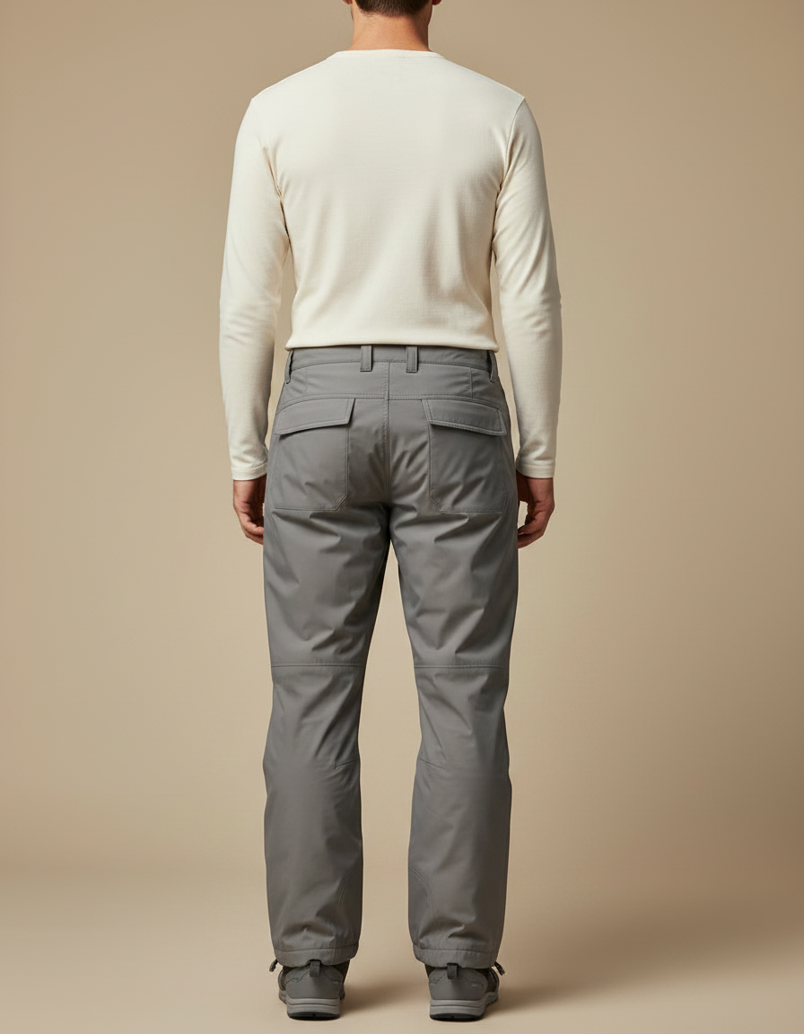 Pantalon De Pluie Gris Imperméable Unisexe Coupe Droite Sport - Polyester - vue 2