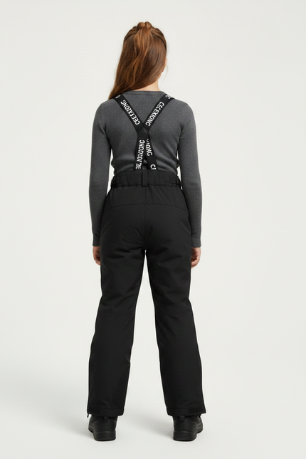 Pantalon De Pluie Noir Imperméable Enfant Ski Salopette - Polyester - vue 2