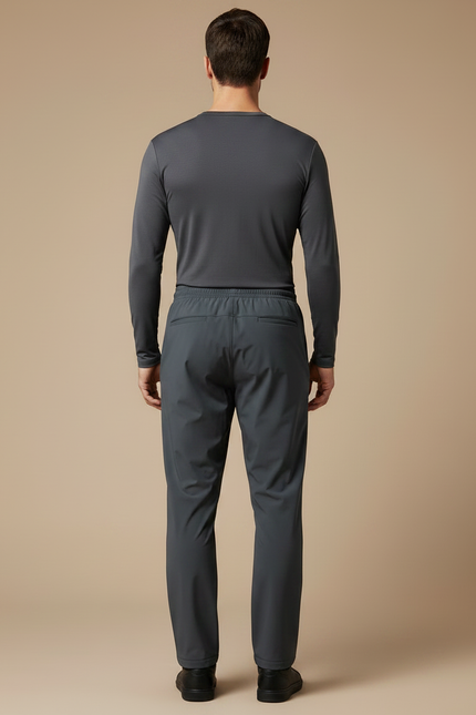 Pantalon De Pluie Gris Imperméable Décontracté Cordon Homme - Polyester - vue 2