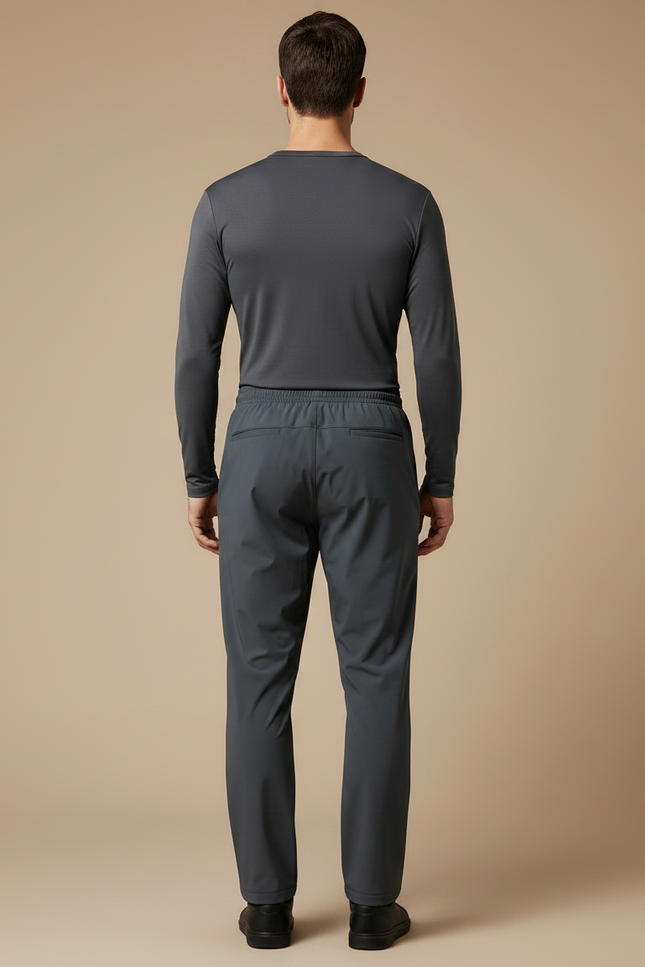 Pantalon De Pluie Gris Imperméable Décontracté Cordon Homme - Polyester - vue 2