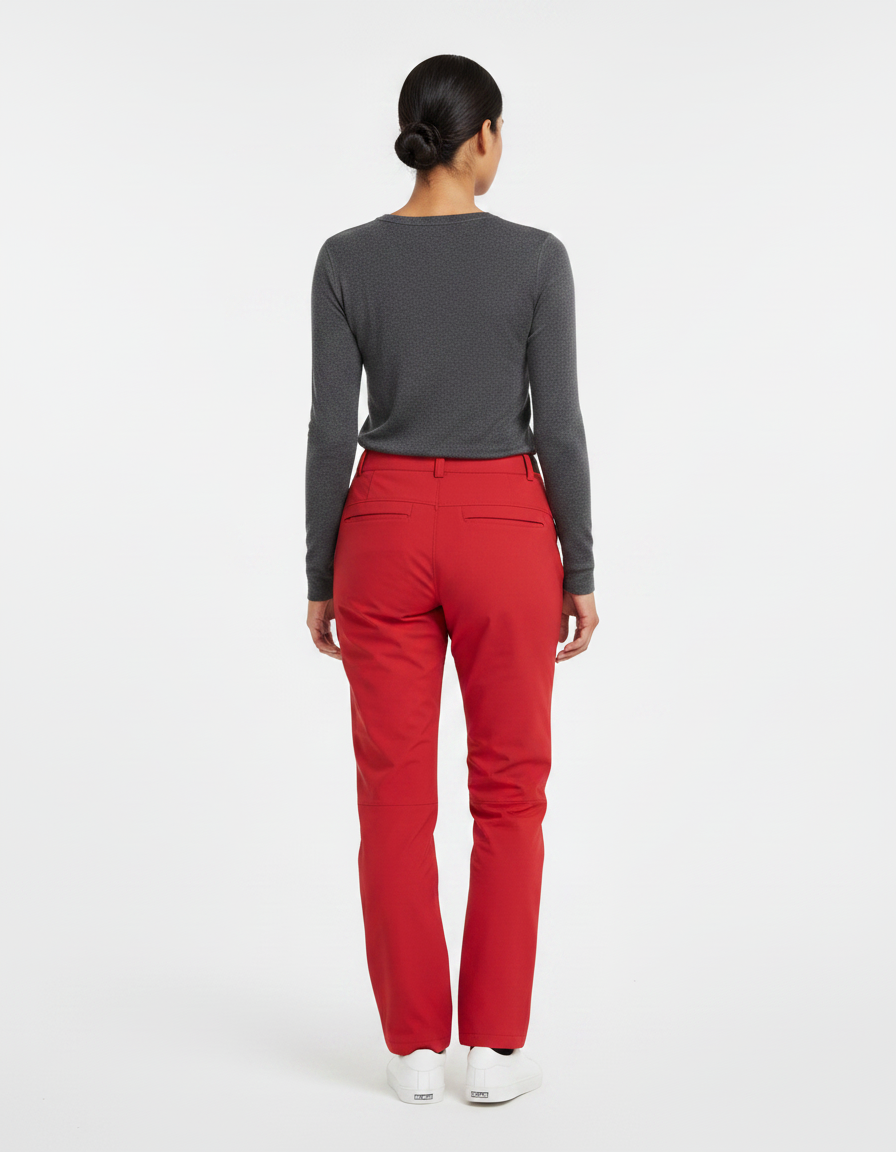 Pantalon De Pluie Rouge Imperméable Femme Randonnée - Polyester - vue 2