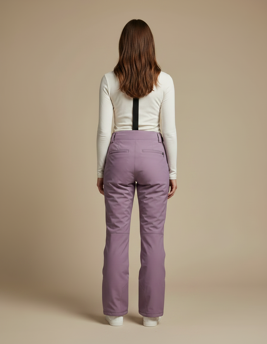 Pantalon De Pluie Violet Imperméable Bretelles Femme - Polyester - vue 2