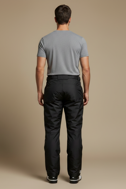 Pantalon De Pluie Noir Imperméable Homme Droit Réfléchissant - Polyester - vue 2
