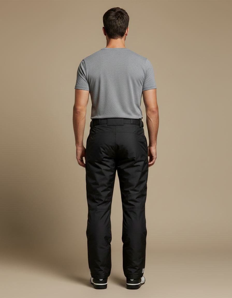 Pantalon De Pluie Noir Imperméable Homme Droit Réfléchissant - Polyester - vue 2