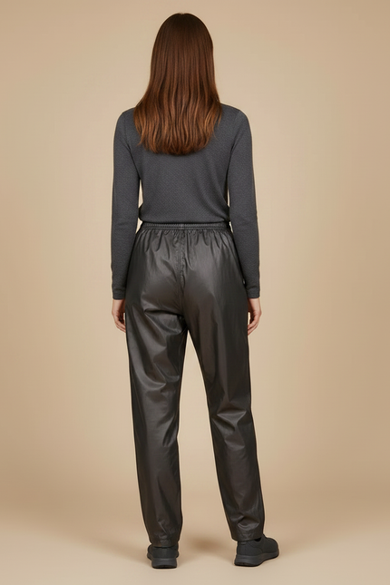 Pantalon De Pluie Noir Imperméable Sportif Ample Femme - Polyester - vue 2