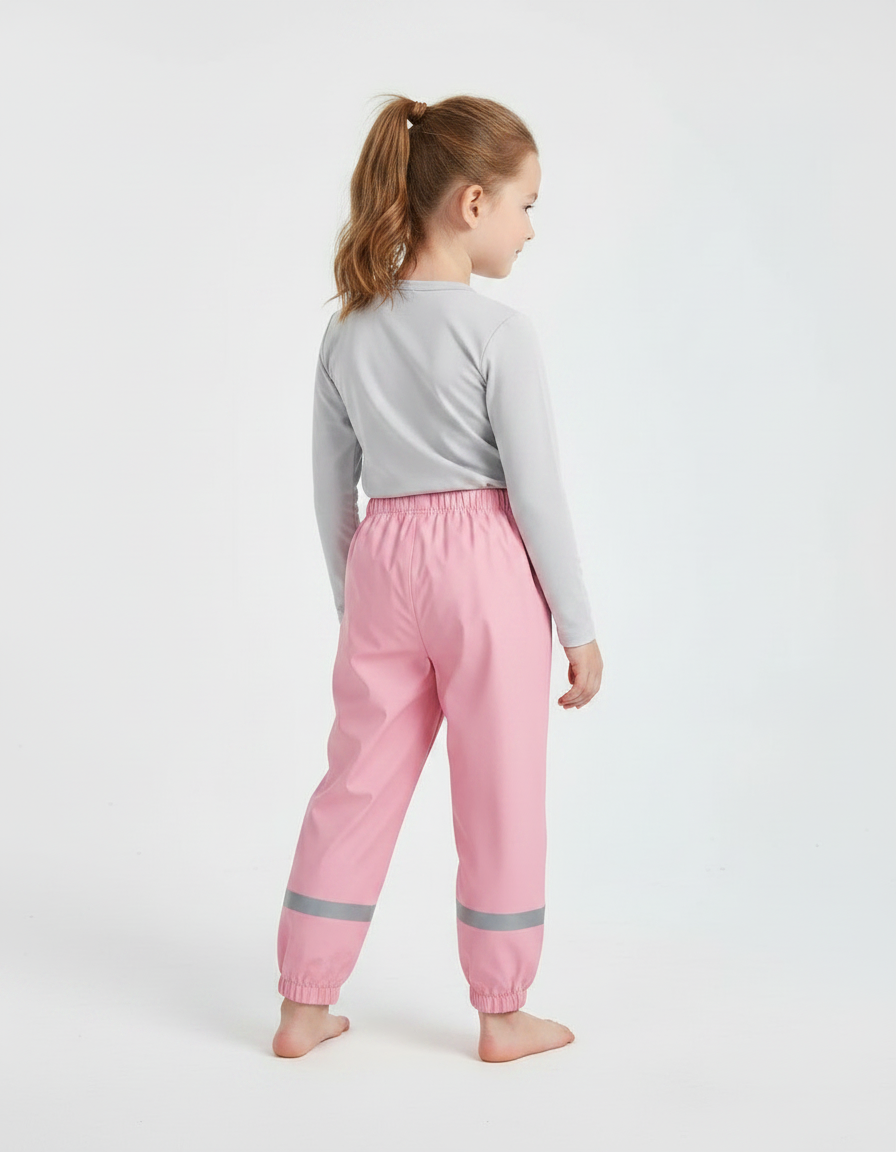 Pantalon De Pluie Rose Licorne Imperméable Enfant Réfléchissant - Polyester - vue 2