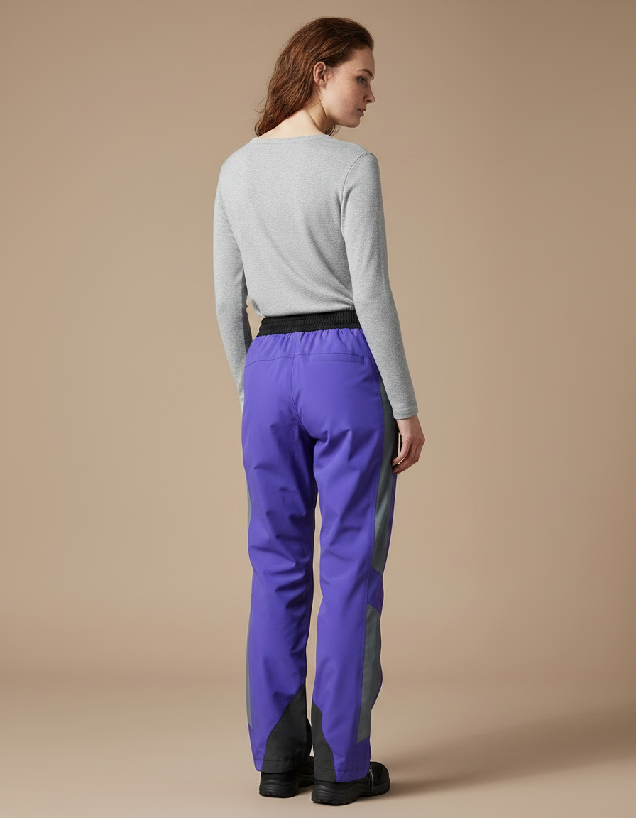Pantalon De Pluie Violet Imperméable Ample Bicolore - Polyester - vue 2