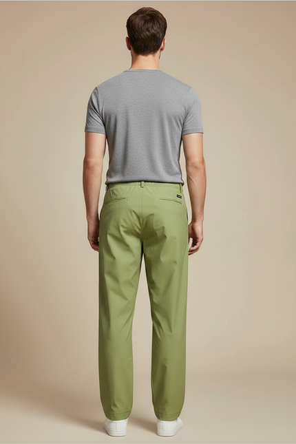 Pantalon De Pluie Vert Kaki Imperméable Décontracté Homme - Polyester - vue 2