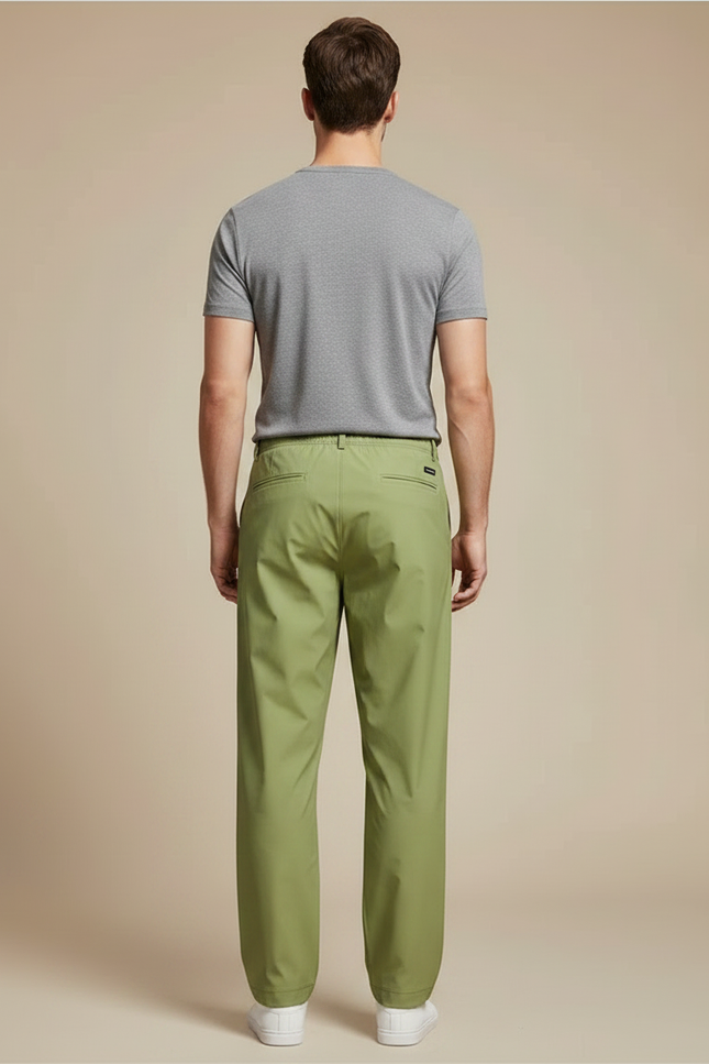 Pantalon De Pluie Vert Kaki Imperméable Décontracté Homme - Polyester - vue 2