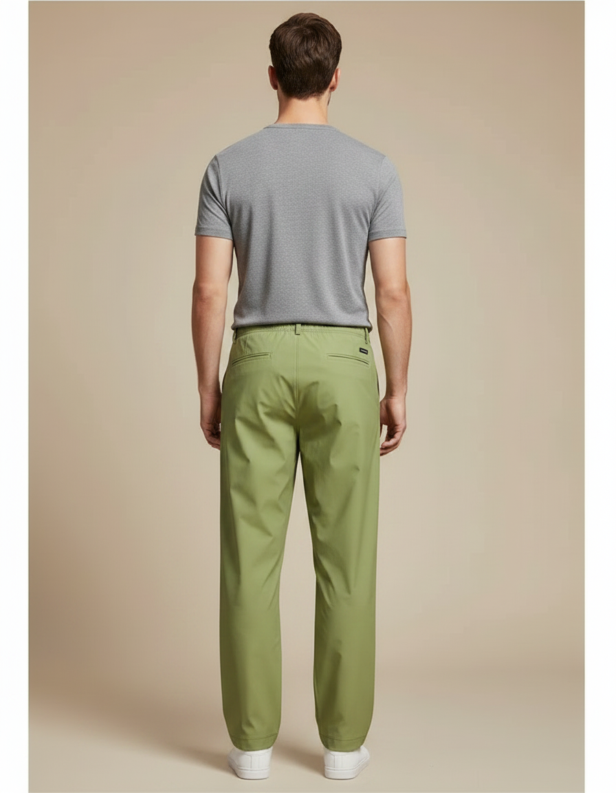 Pantalon De Pluie Vert Kaki Imperméable Décontracté Homme - Polyester - vue 2