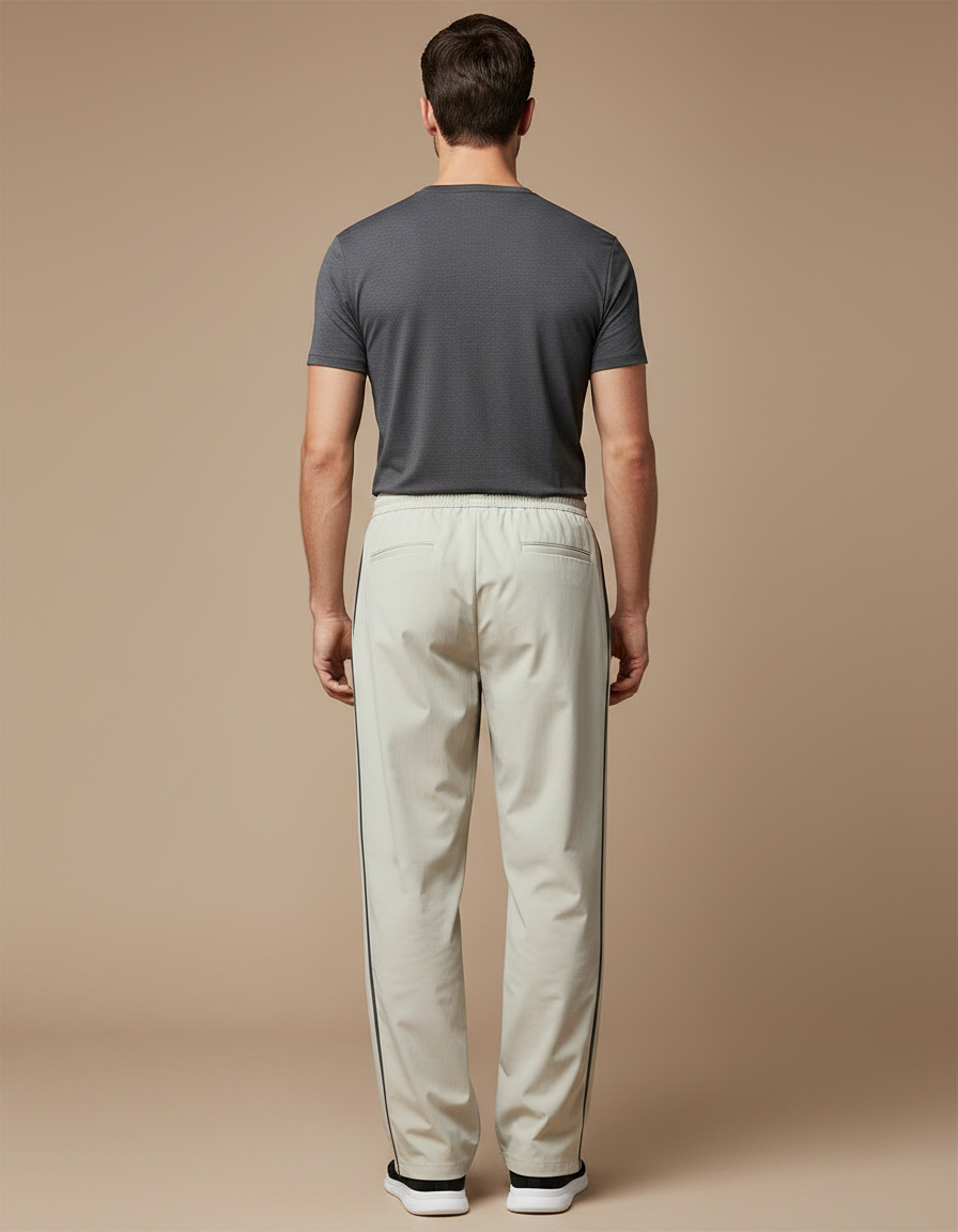 Pantalon De Pluie Beige Ample Imperméable Décontracté Homme - Polyester - vue 2