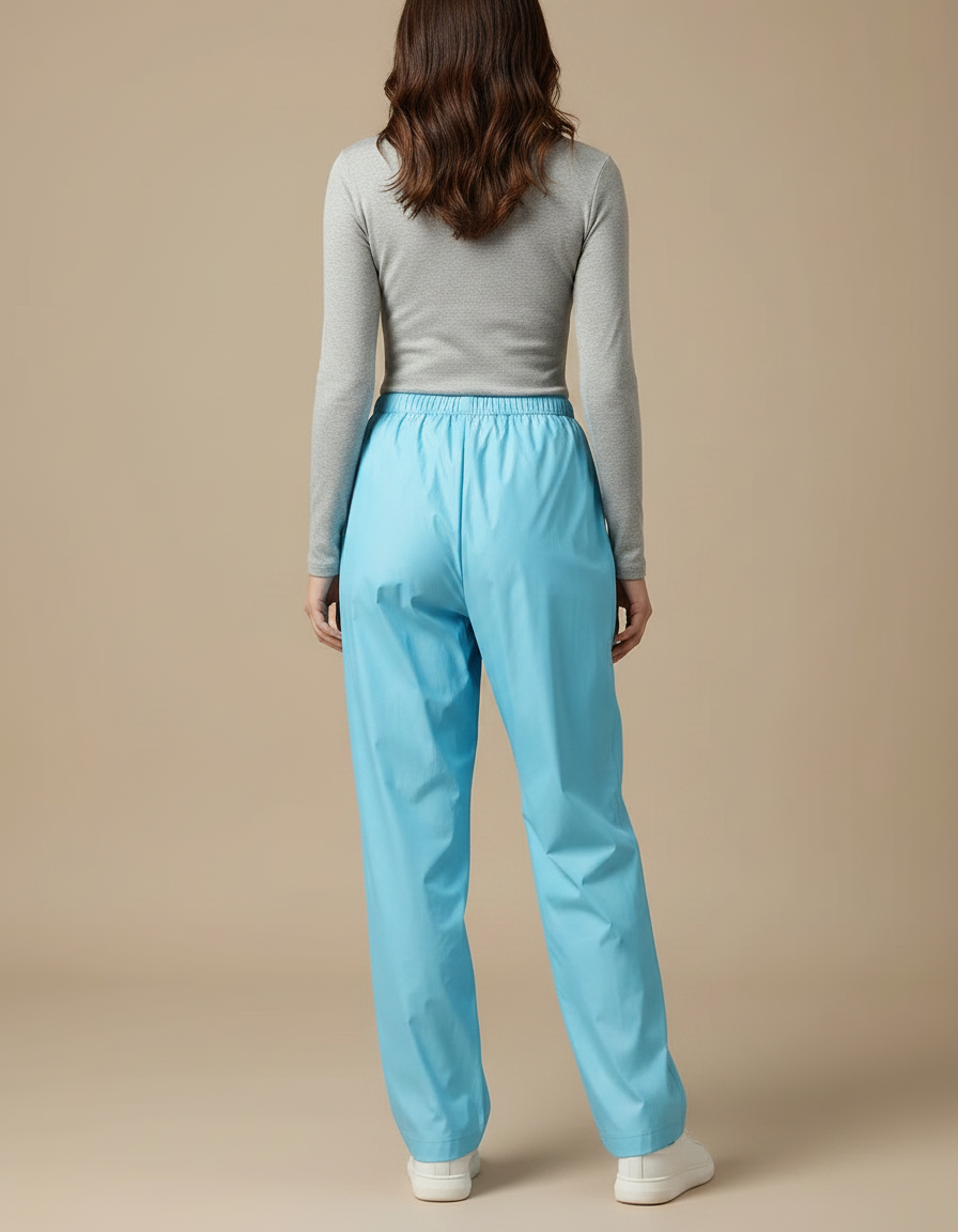 Pantalon De Pluie Bleu Ciel Imperméable Ample Unisexe Léger - Polyester - vue 2