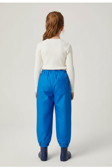 Pantalon De Pluie Bleu Imprimé Girafe Étanche Enfant - Polyester - vue 2