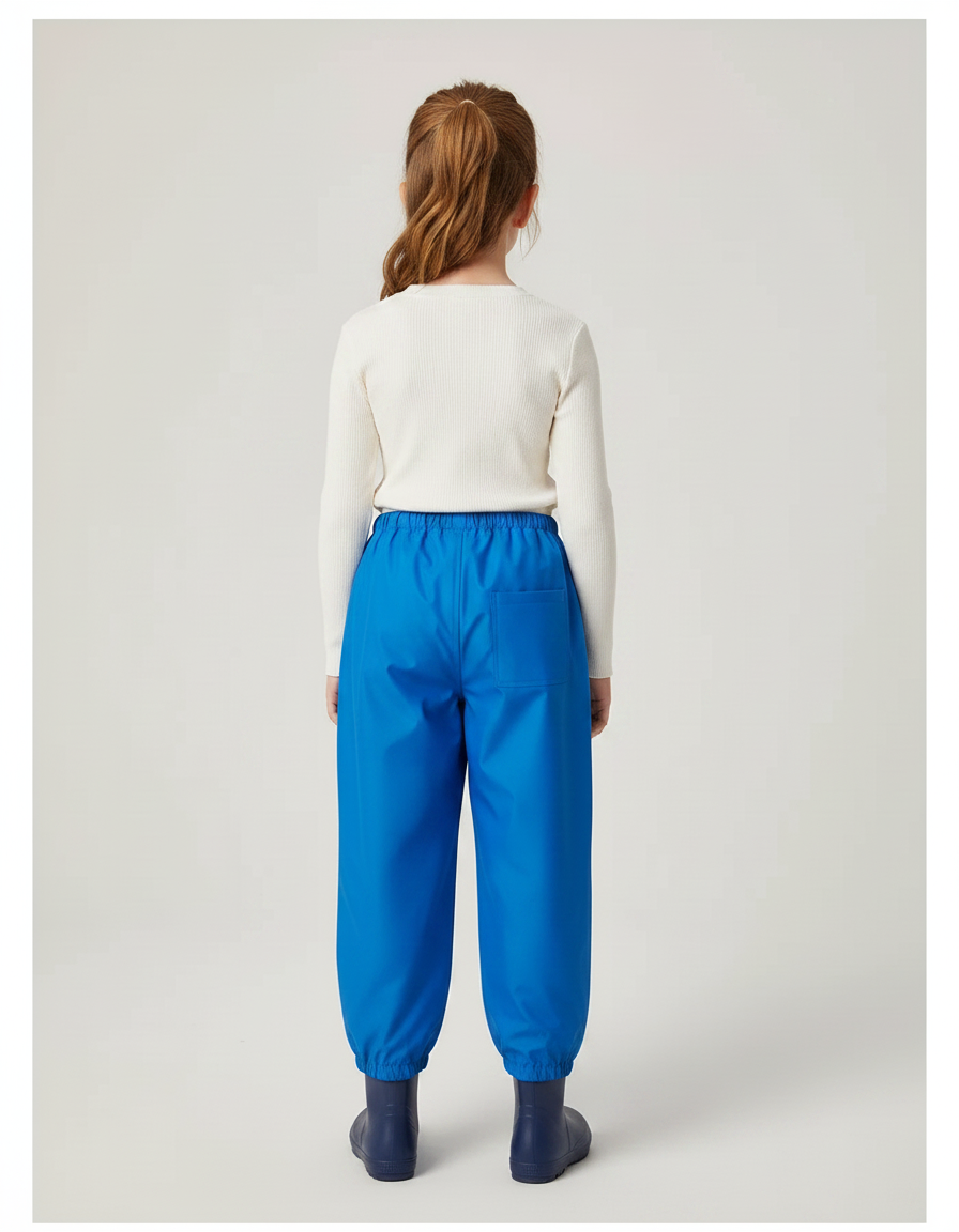 Pantalon De Pluie Bleu Imprimé Girafe Étanche Enfant - Polyester - vue 2