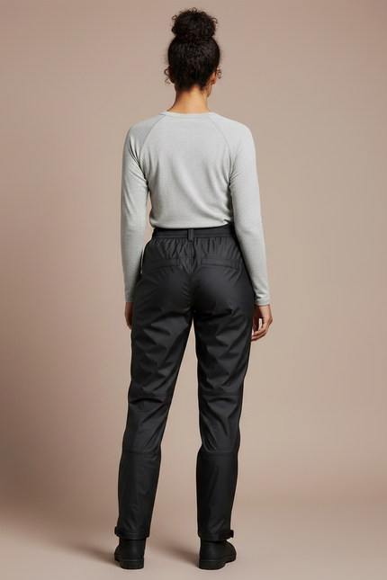 Pantalon De Pluie Noir Imperméable Femme Décontracté - Polyester - vue 2