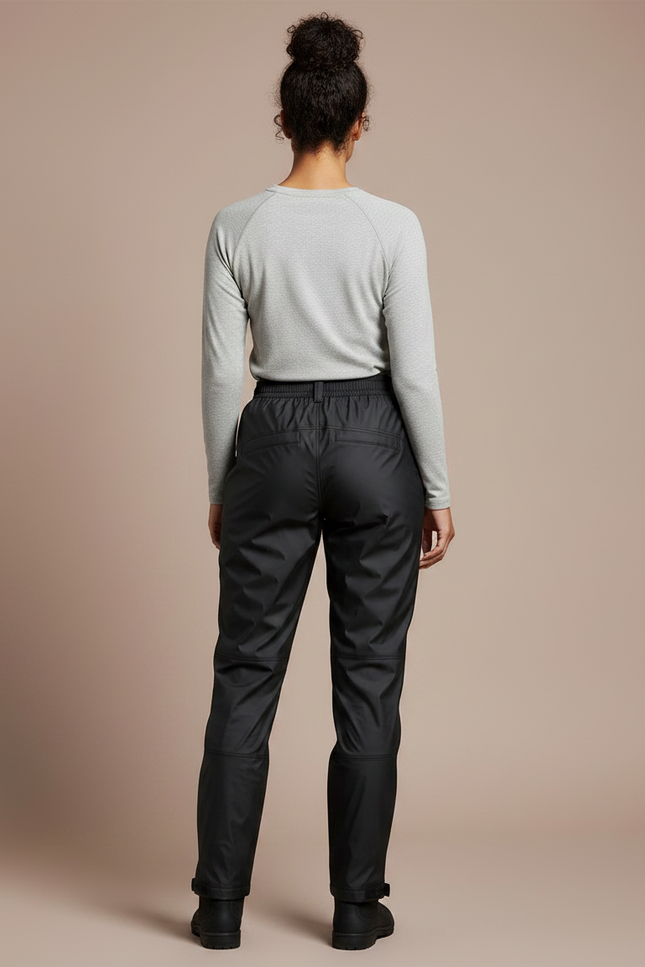 Pantalon De Pluie Noir Imperméable Femme Décontracté - Polyester - vue 2