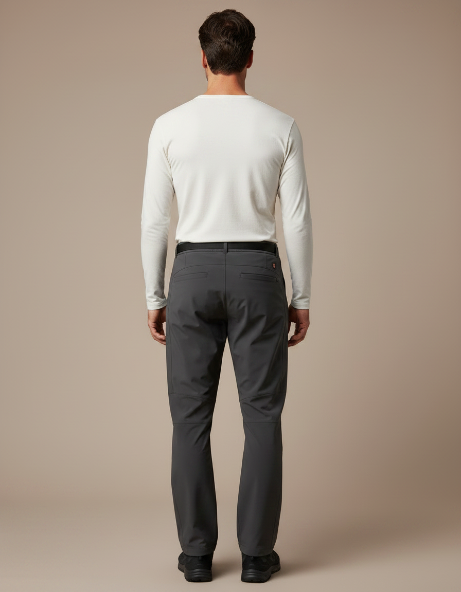 Pantalon De Pluie Gris Anthracite Homme Coupe Droite - Polyester - vue 2