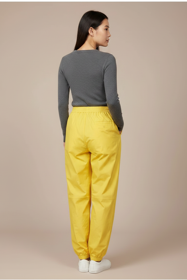Pantalon De Pluie Jaune Imperméable Ample Léger Femme - Polyester - vue 2