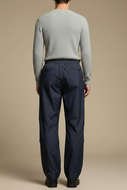 Pantalon De Pluie Bleu Marine Ample Imperméable Décontracté Homme - Polyester - vue 2
