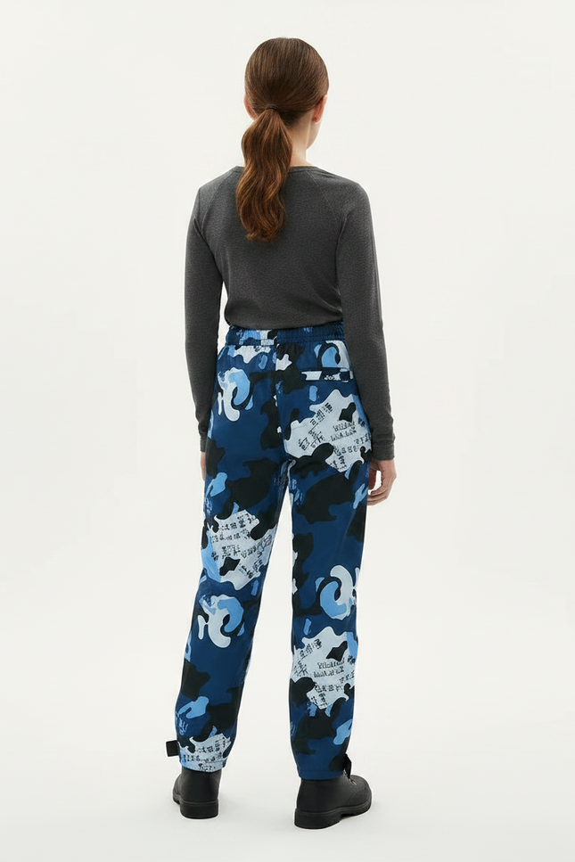 Pantalon De Pluie Camouflage Bleu Imprimé Enfant Ample - Polyester - vue 2