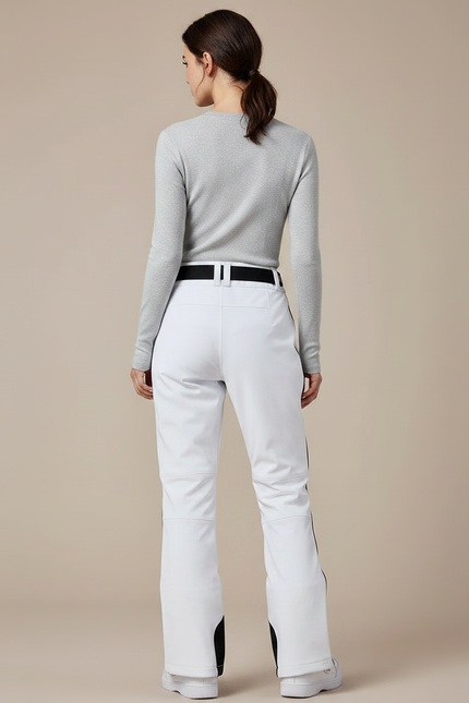 Pantalon De Pluie Blanc Imperméable Slim Ski Femme - Polyester - vue 2