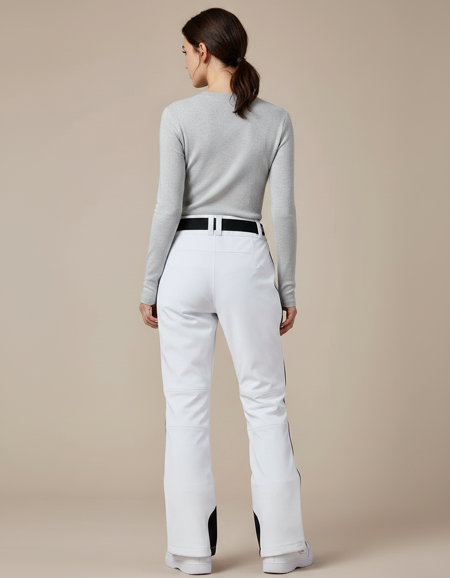 Pantalon De Pluie Blanc Imperméable Slim Ski Femme - Polyester - vue 2