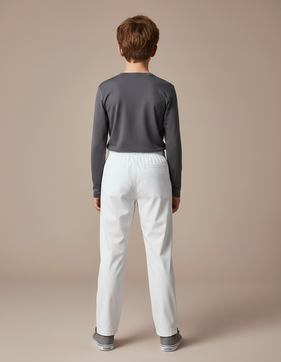 Pantalon De Pluie Blanc Imperméable Enfant Léger Ample - Polyester - vue 2