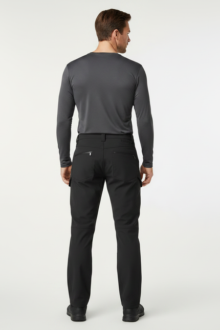 Pantalon De Pluie Noir Cargo Softshell Imperméable Homme - Polyester - vue 2