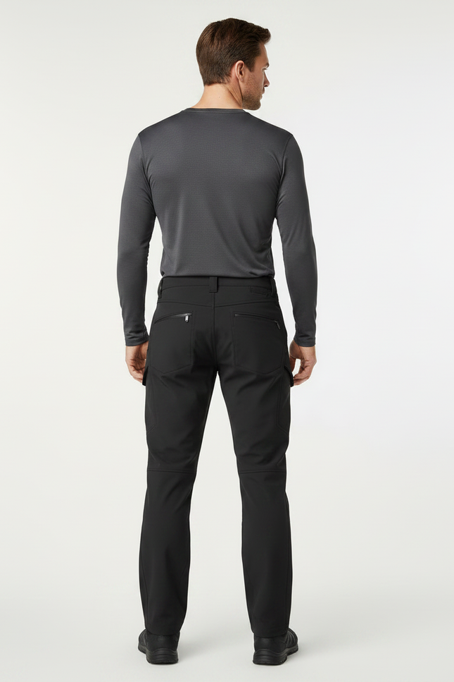 Pantalon De Pluie Noir Cargo Softshell Imperméable Homme - Polyester - vue 2