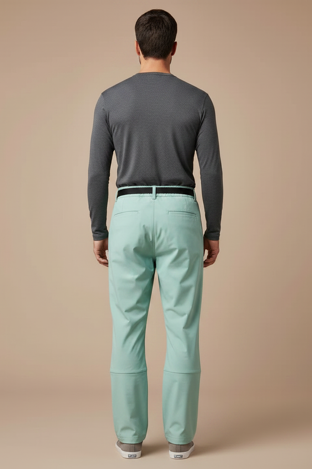 Pantalon De Pluie Vert Menthe Ample Imperméable Homme - Polyester - vue 2