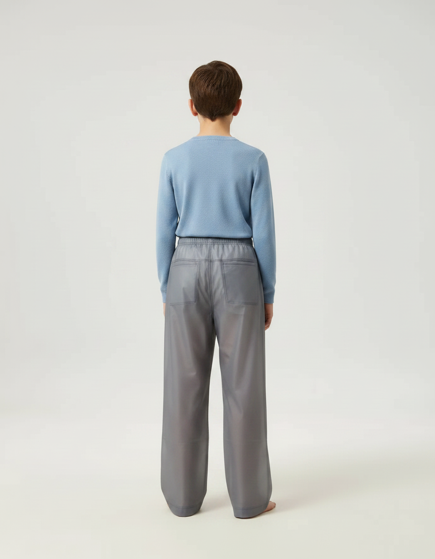 Pantalon De Pluie Gris Imperméable Ample Enfant EVA - Polyester - vue 2