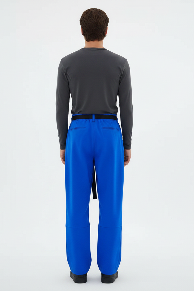 Pantalon De Pluie Bleu Royal Ample Décontracté Homme - Polyester - vue 2