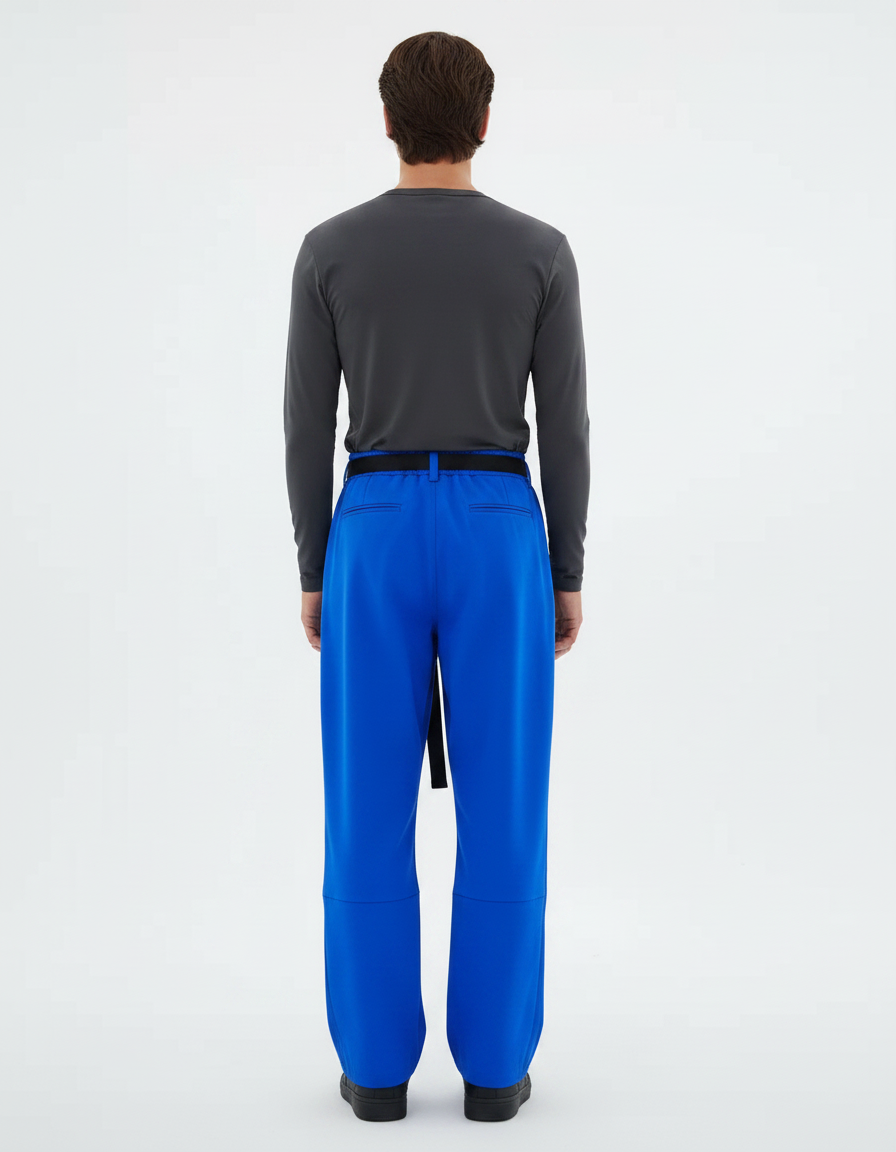Pantalon De Pluie Bleu Royal Ample Décontracté Homme - Polyester - vue 2