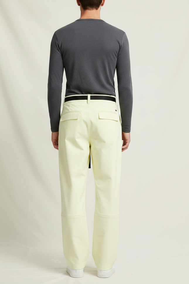 Pantalon De Pluie Jaune Clair Ample Décontracté Homme - Polyester - vue 2