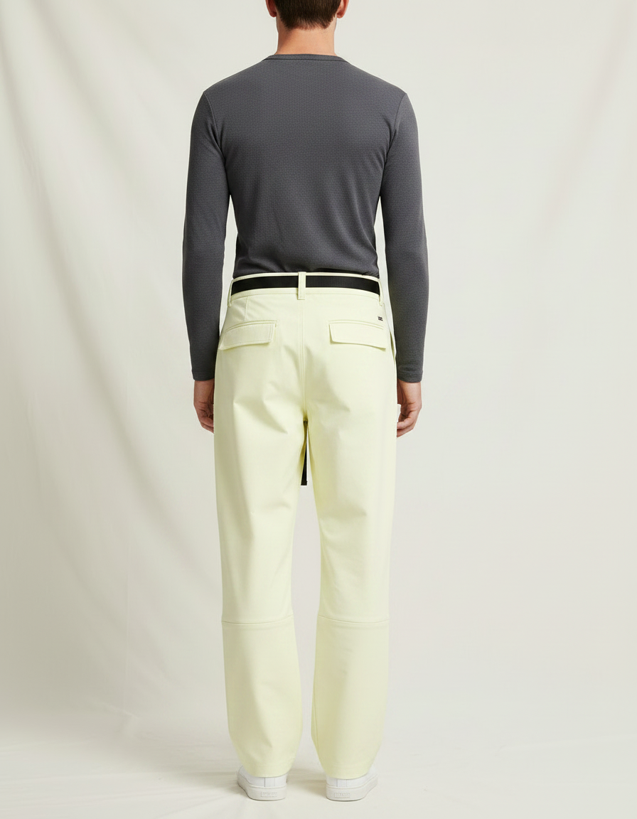 Pantalon De Pluie Jaune Clair Ample Décontracté Homme - Polyester - vue 2