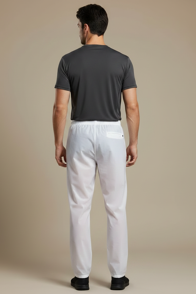 Pantalon De Pluie Transparent Imperméable Réfléchissant Homme - Blanc Polyester - vue 2