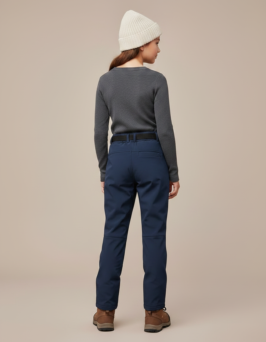 Pantalon De Pluie Bleu Marine Enfant Chaud Imperméable Extensible - Polyester - vue 2