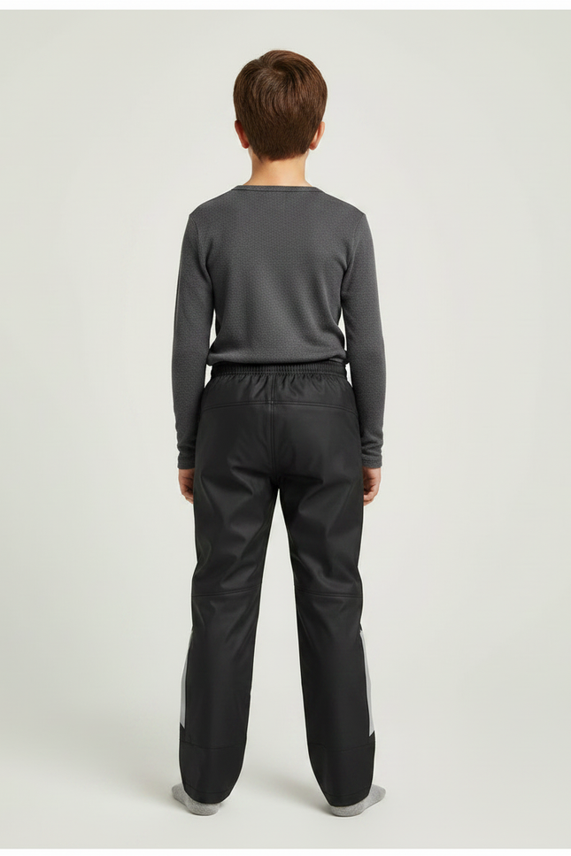 Pantalon De Pluie Noir Imperméable Enfant Réfléchissant Ample - Polyester - vue 2